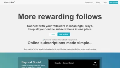 Screenshot preview of onscri.be