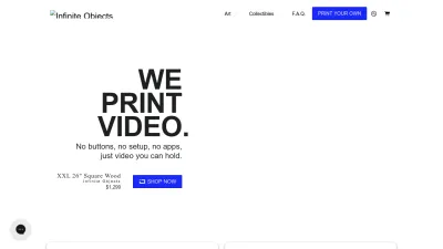 Screenshot of Infiniteobjects.com