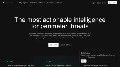 Screenshot of Greynoise.io