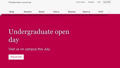 Screenshot of Shu.ac.uk