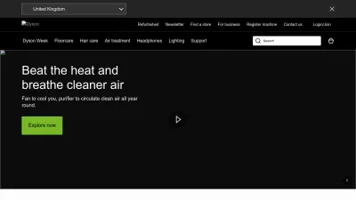 Screenshot of Dyson.co.uk