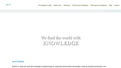 Screenshot of Isaaa.org