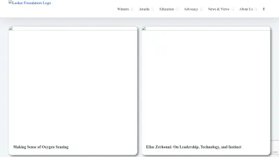 Screenshot of Laskerfoundation.org