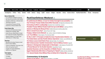 Screenshot of Realcleardefense.com