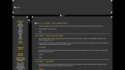 Screenshot of System16.com
