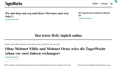 Screenshot of Tageswoche.ch