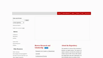 Screenshot of Digitalscholarship.unlv.edu