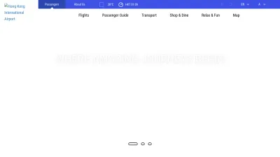 Screenshot of Hongkongairport.com
