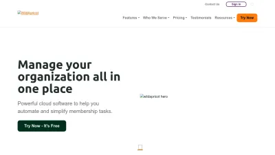 Screenshot of Wildapricot.com