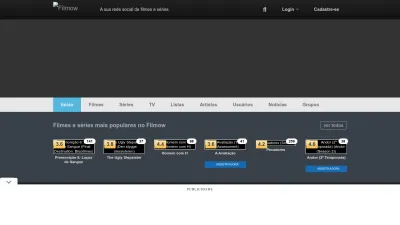 Screenshot of Filmow.com
