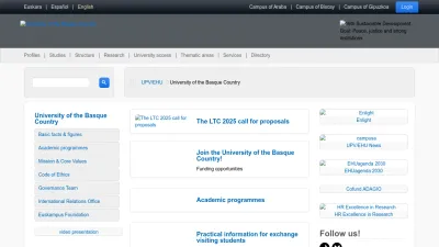 Screenshot of Ehu.eus