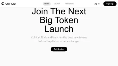 Screenshot of Coinlist.co