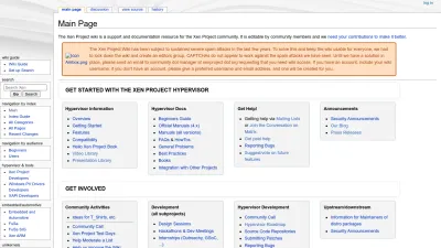 Screenshot of Wiki.xenproject.org