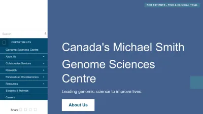 Screenshot of Bcgsc.ca