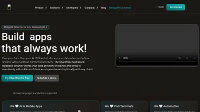 Screenshot of Objectbox.io