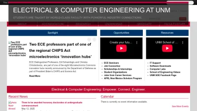 Screenshot of Ece.unm.edu