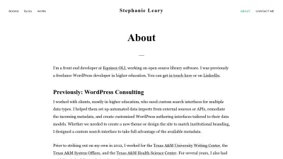 Screenshot of Stephanieleary.com