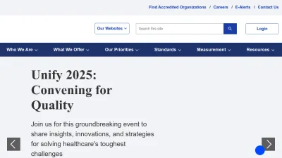 Screenshot of Jointcommission.org