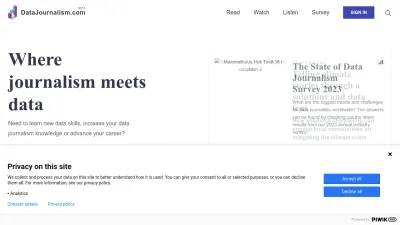 Screenshot of Datajournalism.com