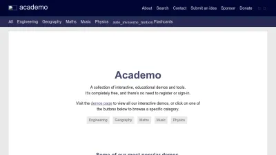 Screenshot of Academo.org