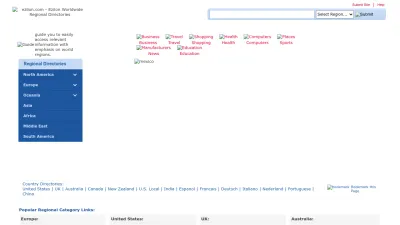 Screenshot of Ezilon.com