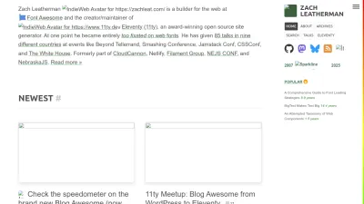Screenshot of Zachleat.com