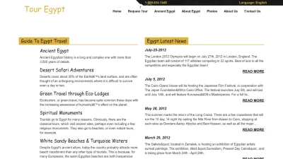 Screenshot of Touregypt.net