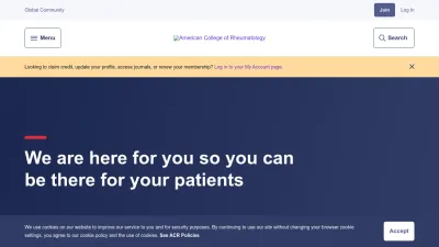 Screenshot of Rheumatology.org