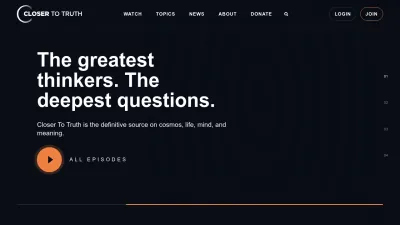 Screenshot of Closertotruth.com
