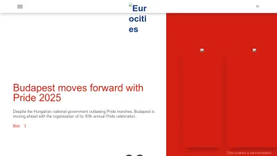 Screenshot of Eurocities.eu