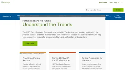 Screenshot of Planning.org