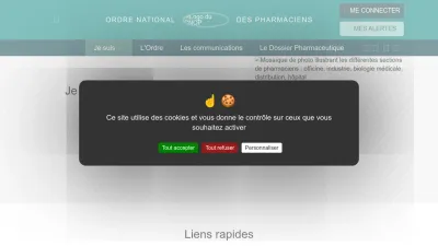 Screenshot of Ordre.pharmacien.fr