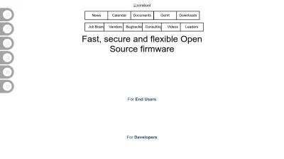 Screenshot of Coreboot.org