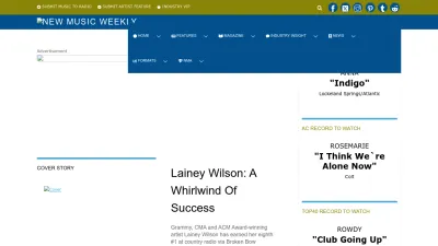 Screenshot of Newmusicweekly.com
