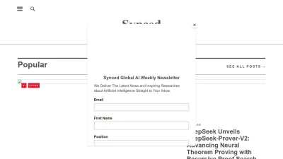 Screenshot of Syncedreview.com