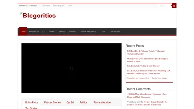 Screenshot of Blogcritics.org