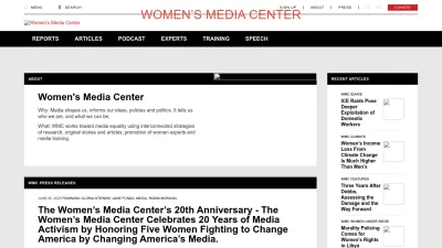 Screenshot preview of womensmediacenter.com