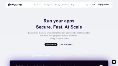 Screenshot of Wasmer.io