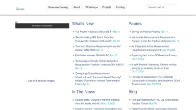 Screenshot of Caida.org