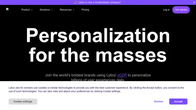 Screenshot preview of lytics.com