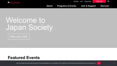 Screenshot of Japansociety.org