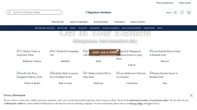 Screenshot of Signaturehardware.com