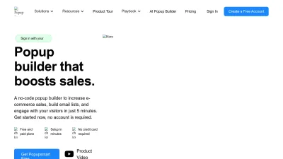 Screenshot of Popupsmart.com