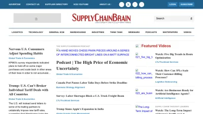 Screenshot preview of supplychainbrain.com