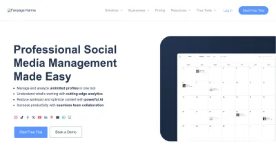 Screenshot of Fanpagekarma.com