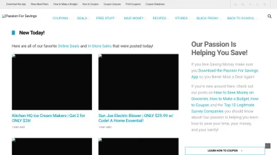 Screenshot of Passionforsavings.com
