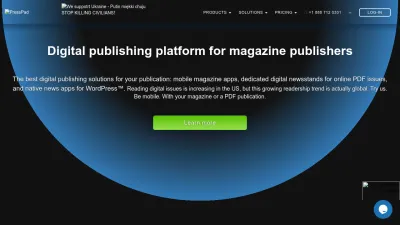 Screenshot preview of presspadapp.com
