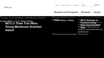 Screenshot of Netl.doe.gov