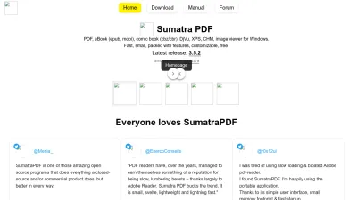 Screenshot of Sumatrapdfreader.org