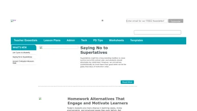 Screenshot of Educationworld.com
